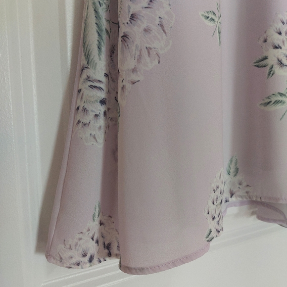 MuMu Lilac Purple Floral Flowy Slip Dress - Picture 10 of 13